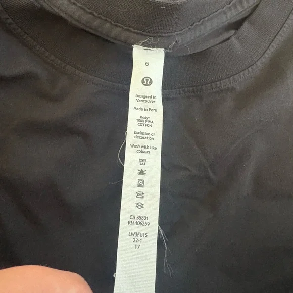 Lululemon All Yours Cotton T-Shirt Size 6 - Picture 6 of 6